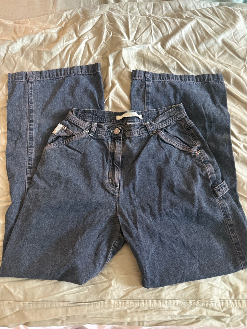 J. Jill Wide-Leg Dark Blue Denim Jeans